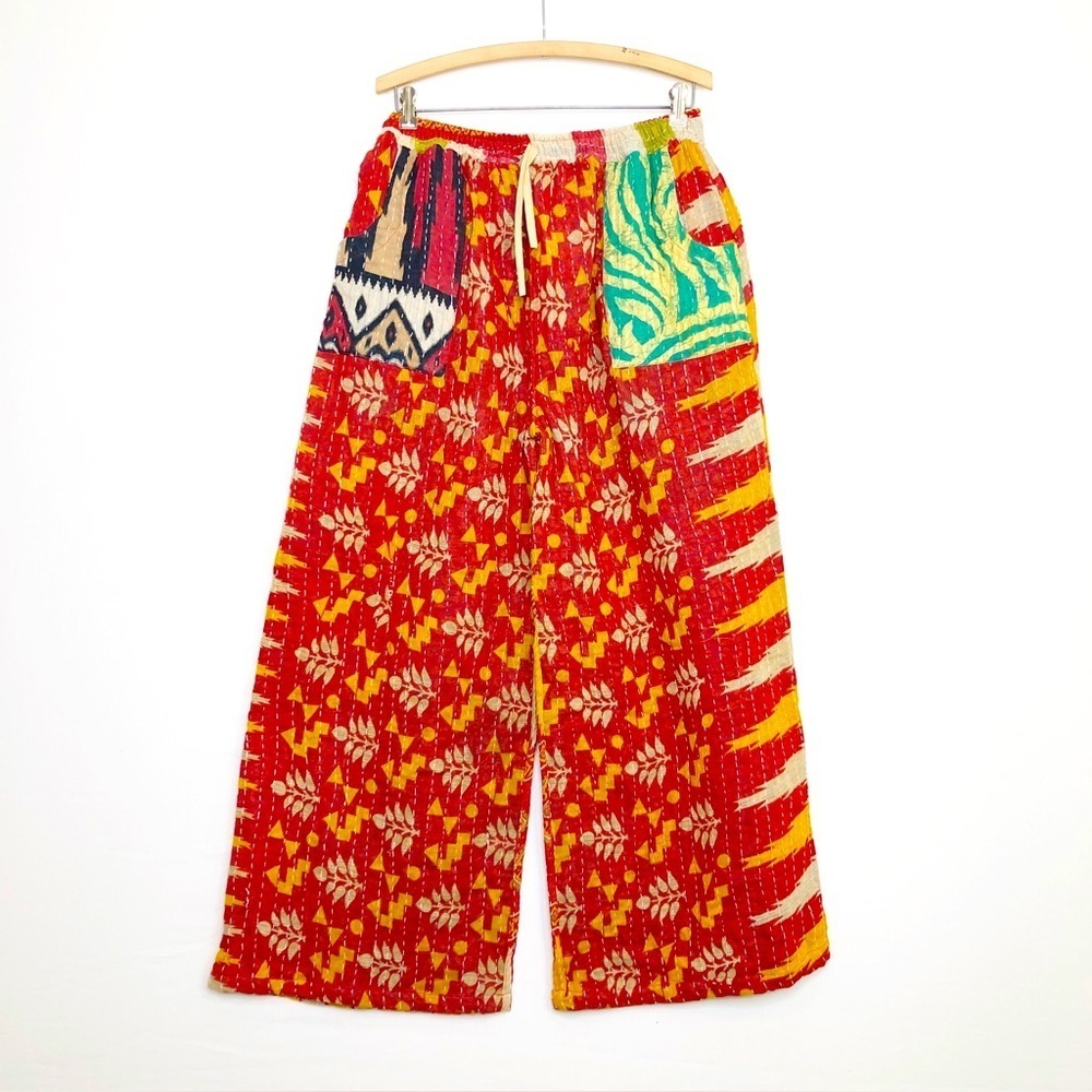 She’s 1 Oak hand made perfectly imperfect, bohemian wideleg reversible pants